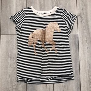 Cherokee t-shirt with gold horse